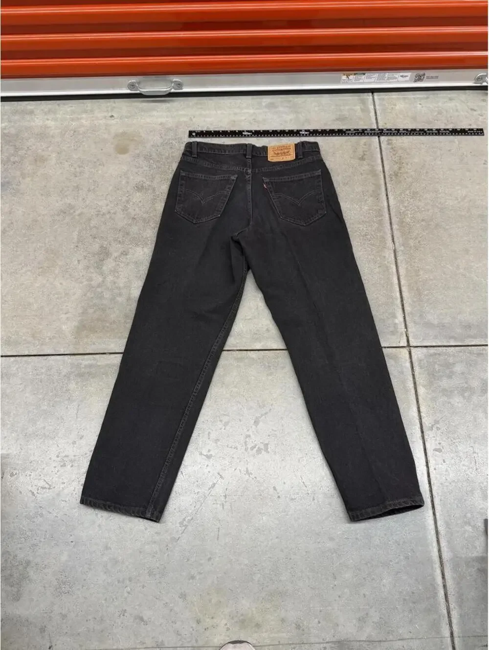 vintage levis 550 faded black relaxed baggy fit jeans size 34 x 32